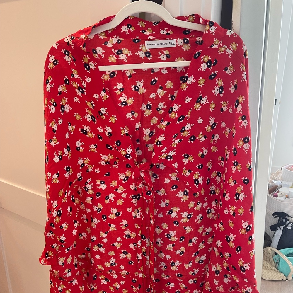 Faithfull the Brand Celeste Wrap midi skirt